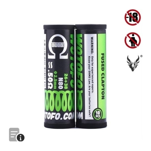 Fused Clapton Coils 26+38G de Wotofo