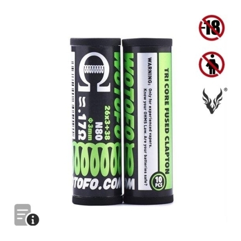 Tri Core Fused Clapton Coils 26*3+38G Tri Core Fused Clapton Coils 26*3+38G