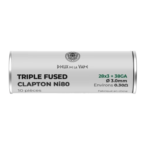Triple Fused Clapton Ni80 0.3Ω