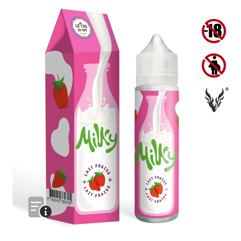 E-liquide Lait Fraise 50ml de Milky