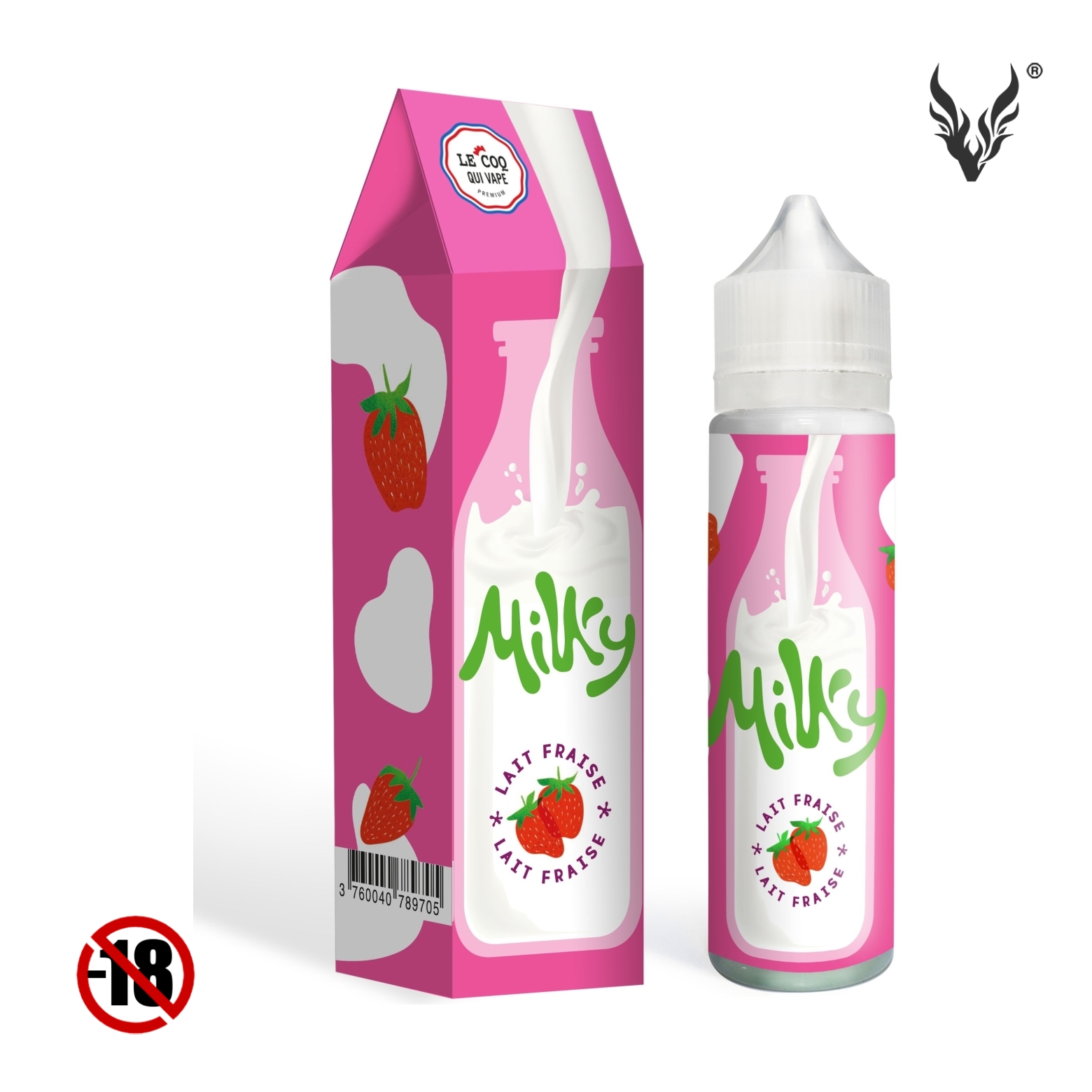 E-liquide Lait Fraise 50ml de Milky