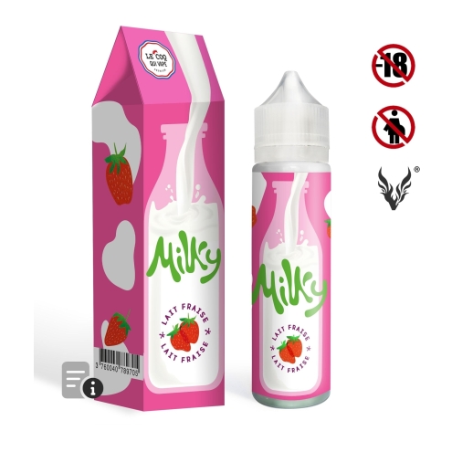 E-liquide Lait Fraise 50ml de Milky E-liquide Lait Fraise 50ml de Milky