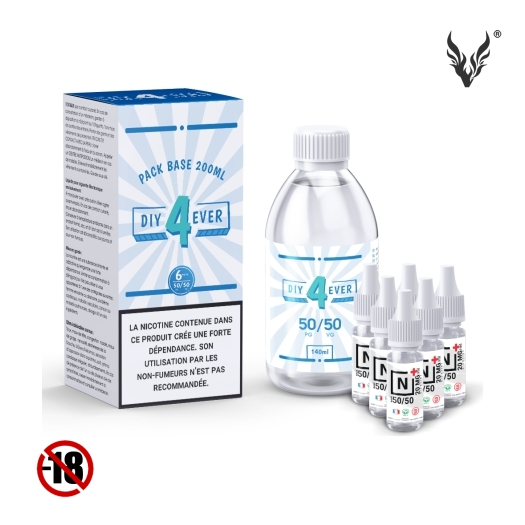 Pack base 200ml 50PG/50VG 6mg/ml de DIY4EVER
