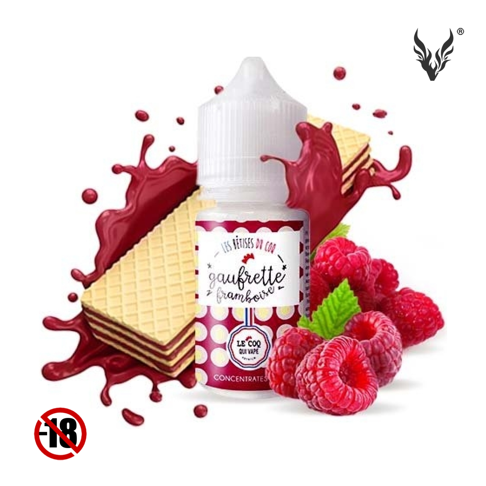 concentré gaufrette framboise 30 ml le coq qui vape KIT AEGIS SOLO 2 S100 GEEKVAPE Couleur Galaxy blue main image 1