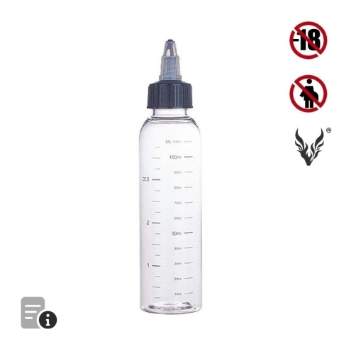 Bouteille graduée avec bouchon doseur 110ml Bouteille graduée avec bouchon doseur 110ml