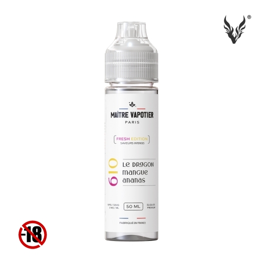 E-liquide N°610 Le Dragon Mangue Ananas 50ml de Maître Vapotier