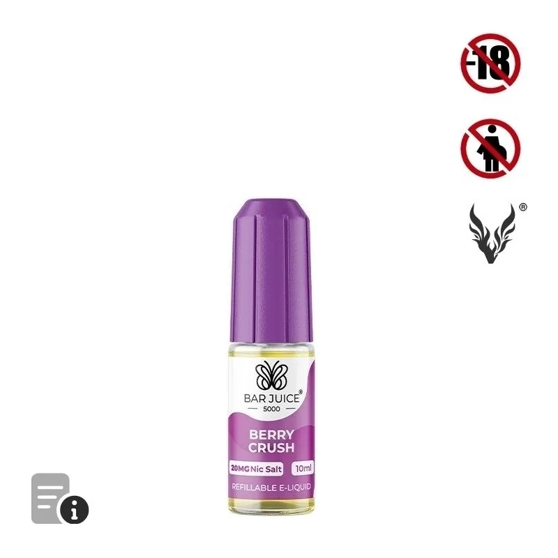 E-liquide Berry Crush Sels de Nicotine 10ml de Bar Juice 5000