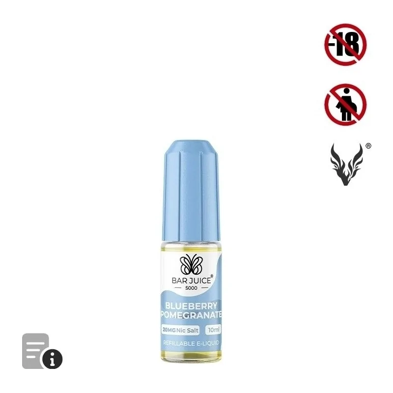 E-liquide Blueberry Pomegranate Sels de Nicotine 10ml de Bar Juice 5000