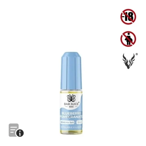 E-liquide Blueberry Pomegranate Sels de Nicotine 10ml de Bar Juice 5000 E-liquide Blueberry Pomegranate Sels de Nicotine 10ml de Bar Juice 5000