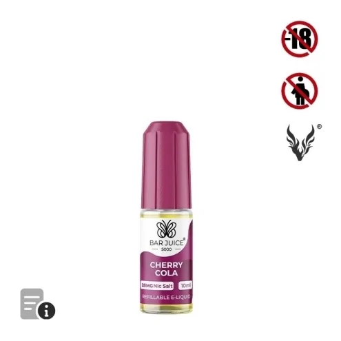 E-liquide Cherry Cola Sels de Nicotine 10ml de Bar Juice 5000 E-liquide Cherry Cola Sels de Nicotine 10ml de Bar Juice 5000