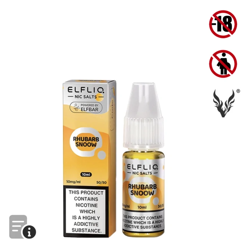 E-liquide Rhubarb Snoow Sels de Nicotine 10ml de ElfLiq par ElfBar