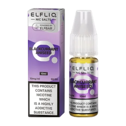 E-liquide Blackcurrant Aniseed Sels de Nicotine 10ml de ElfLiq par ElfBar