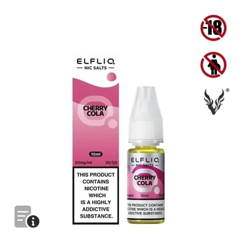 E-liquide Cherry Cola Sels de Nicotine 10ml de Elfliq par ElfBar