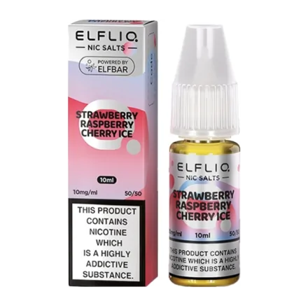 Eliquide Strawberry Raspberry Cherry Ice Sels de Nicotine 10ml de Elfliq par ElfBar