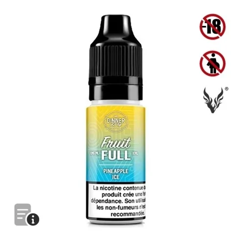 E-liquide Pineapple Ice Sels de Nicotine 10ml de Dinner Lady Full Fruit E-liquide Pineapple Ice Sels de Nicotine 10ml de Dinner Lady Full Fruit