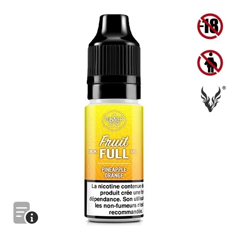 E-liquide Pineapple Orange Sels de Nicotine 10ml de Dinner Lady Full Fruit