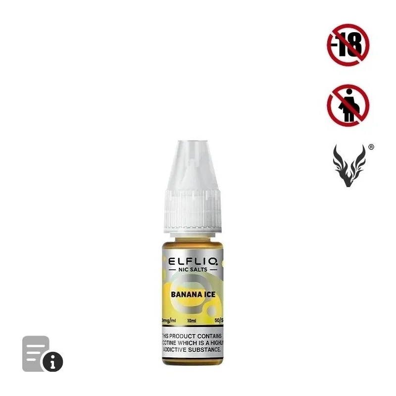 E-liquide Banana Ice Sels de Nicotine 10ml de ElfLiq par ElfBar