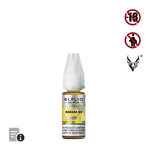 E-liquide Banana Ice Sels de Nicotine 10ml de ElfLiq par ElfBar