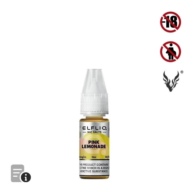 E-liquide Pink Lemonade Sels de Nicotine 10ml de ElfLiq par ElfBar