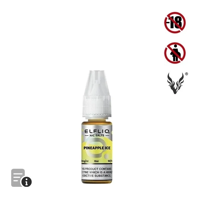 E-liquide Pineapple Ice Sels de Nicotine 10ml de ElfLiq par ElfBar