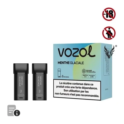 Cartouches Switch Menthe Glaciale de Vozol Cartouches Switch Menthe Glaciale de Vozol
