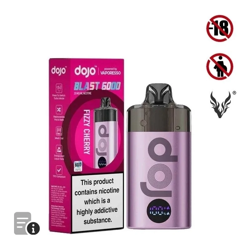 Puff Blast 6000 Fizzy Cherry Dojo de Vaporesso