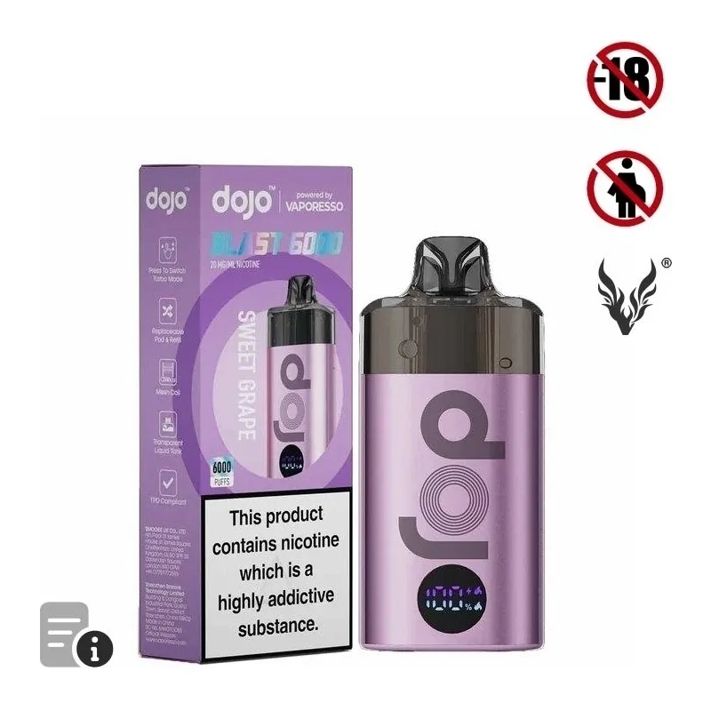 Puff Blast 6000 Sweet Grape Dojo de Vaporesso