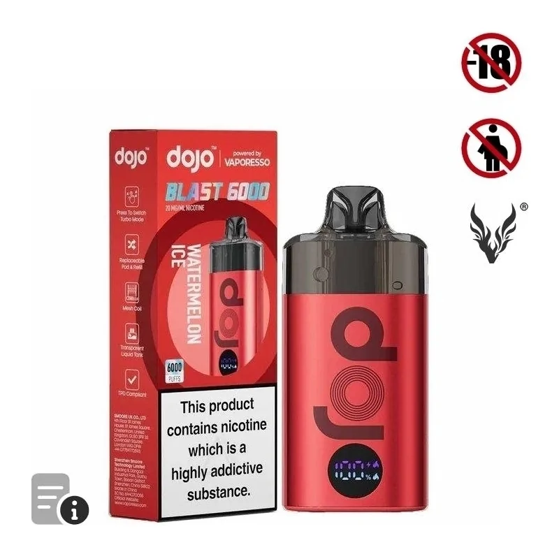 Puff Blast 6000 Watermelon Ice Dojo de Vaporesso