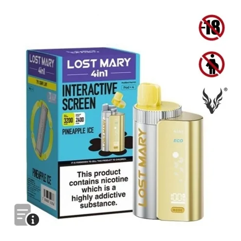 Puff Pinapple Ice 4in1 de Lost Mary Puff Pinapple Ice 4in1 de Lost Mary