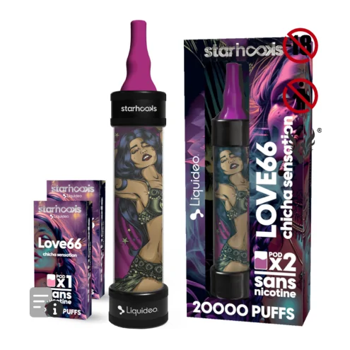 Puff Chicha Love 66 de Starhooks par Liquideo Puff Chicha Love 66 de Starhooks par Liquideo