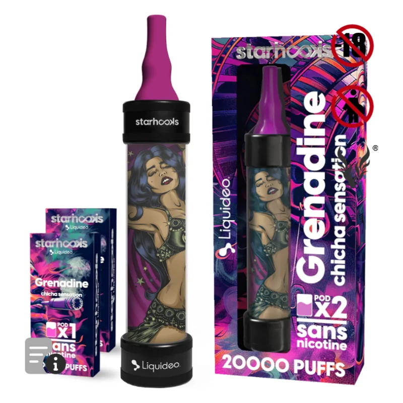 Puff Chicha Grenadine de Starhooks par Liquideo