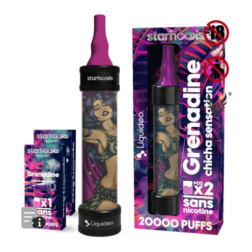 Puff Chicha Grenadine de Starhooks par Liquideo Puff Chicha Grenadine de Starhooks par Liquideo