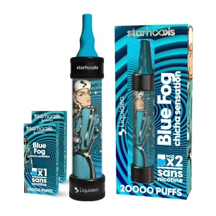 Puff Chicha Blue Fog  de Starhooks par Liquideo