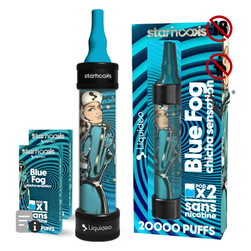 Puff Chicha Blue Fog  de Starhooks par Liquideo
