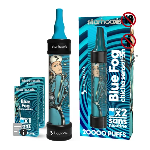 Puff Chicha Blue Fog  de Starhooks par Liquideo Puff Chicha Blue Fog  de Starhooks par Liquideo