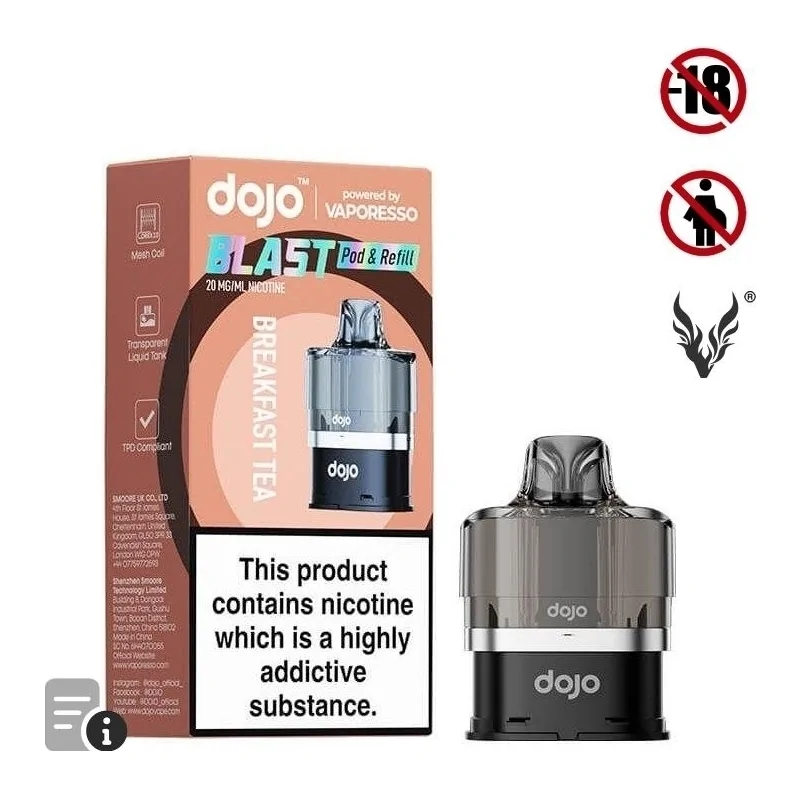 Cartouche Pré-Remplie Blast 6000 Breakfast Tea Dojo de Vaporesso