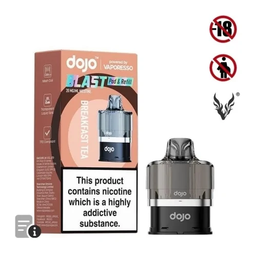 Cartouche Pré-Remplie Blast 6000 Breakfast Tea Dojo de Vaporesso Cartouche Pré-Remplie Blast 6000 Breakfast Tea Dojo de Vaporesso