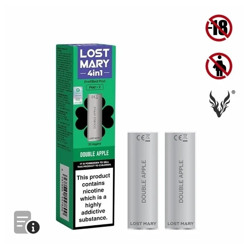 Cartouche Pré-Remplie Double Apple 4in1 de Lost Mary