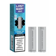 Cartouche Pré-Remplie Blueberry Sour Raspberry 4in1 de Lost Mary