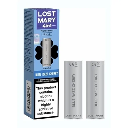 Cartouche Pré-Remplie Blue Razz Cherry 4in1 de Lost Mary