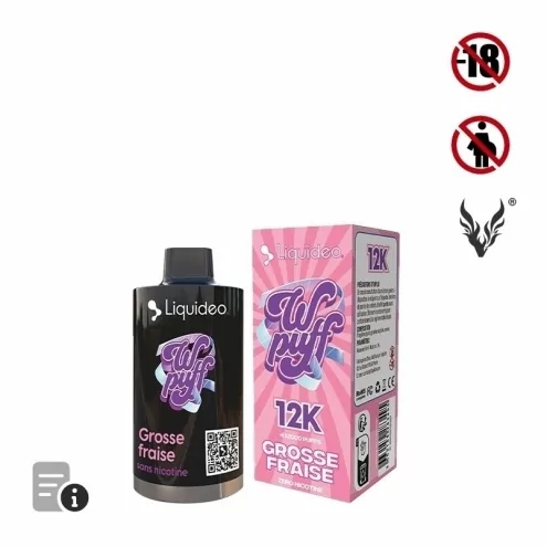 Cartouche Wpuff 12K Grosse Fraise de Wpuff par Liquideo Cartouche Wpuff 12K Grosse Fraise de Wpuff par Liquideo