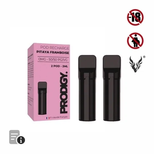 Cartouche Pré-Remplie Pitaya Framboise de Prodigy par Vape Maker Cartouche Pré-Remplie Pitaya Framboise de Prodigy par Vape Maker