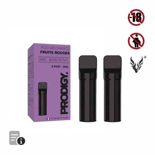 Cartouche Pré-Remplie Fruits Rouges de Prodigy par Vape Maker Cartouche Pré-Remplie Fruits Rouges de Prodigy par Vape Maker