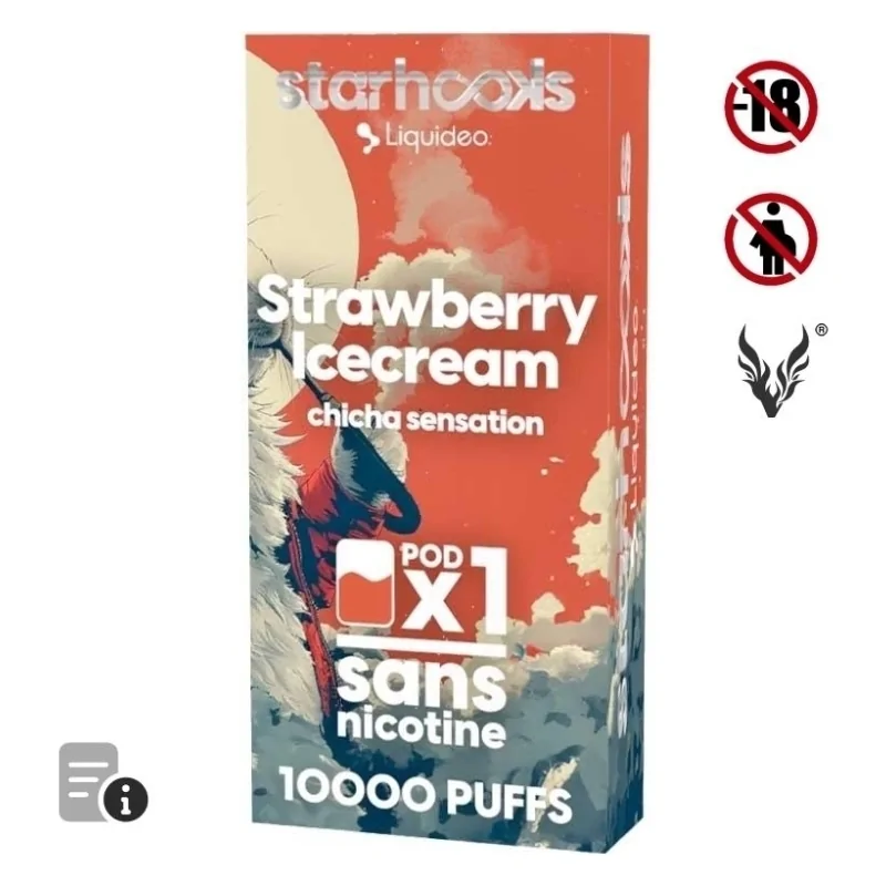 Cartouche Pré-remplie Strawberry Ice Cream de Starhooks par Liquideo
