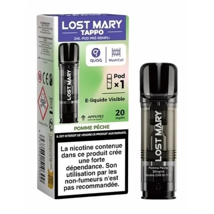 Cartouche Tappo Pomme Pêche de Lost Mary