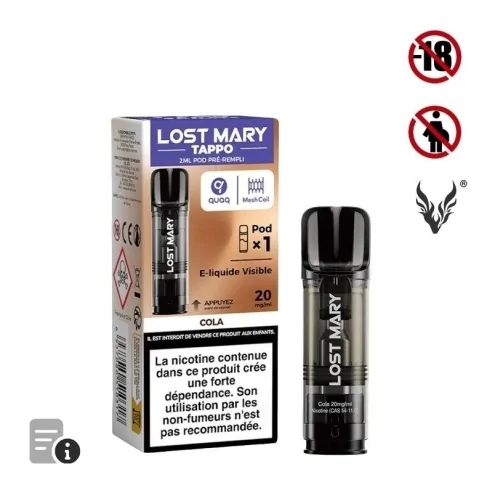Cartouche Tappo Cola de Lost Mary