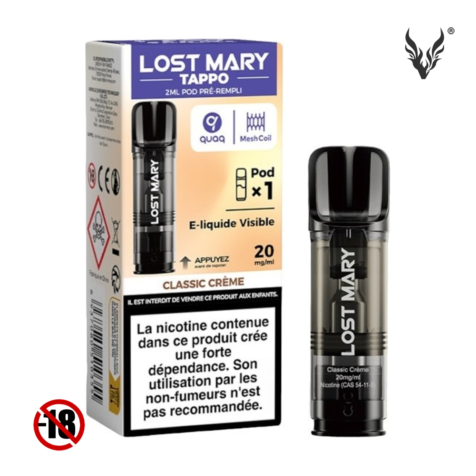 Cartouche Tappo Classic Crème de Lost Mary