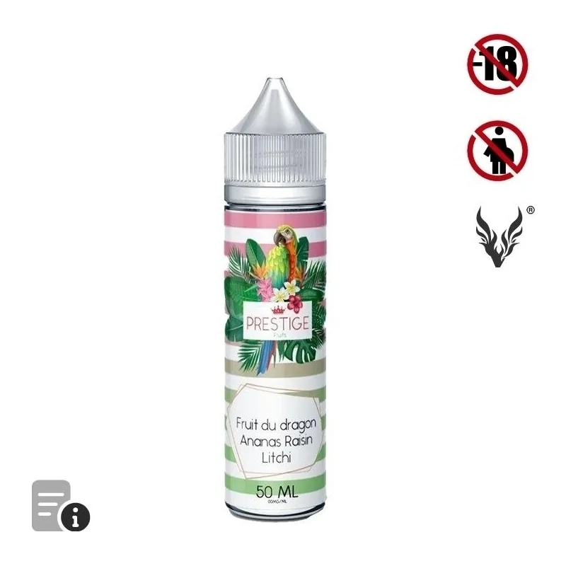 E-liquide Fruit du Dragon Ananas Raisin Litchi 50ml de Prestige Fruits
