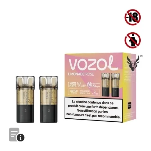 Cartouche Switch Pro 2ml Limonade Rose de Vozol Cartouche Switch Pro 2ml Limonade Rose de Vozol
