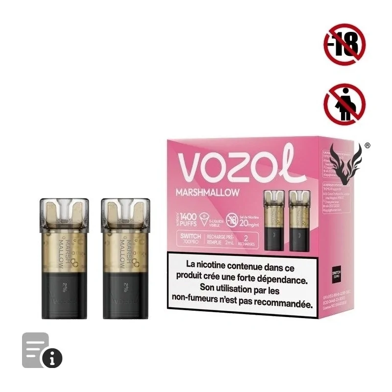 Cartouche Switch Pro 2ml Marshmallow de Vozol